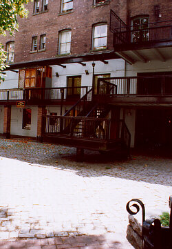 Building across alley used in EYEWITNESS and FAMILY TREE